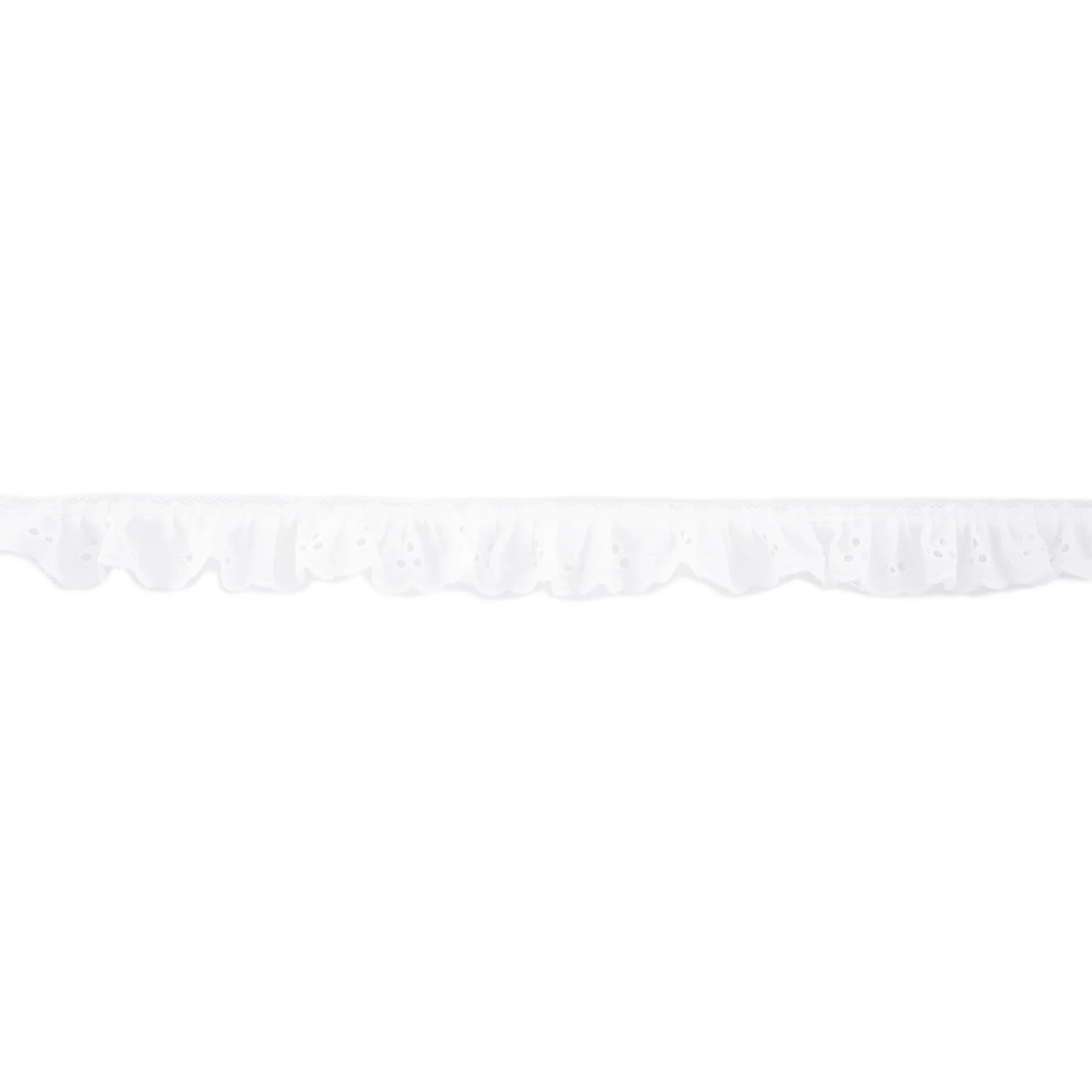 White Ruffled Eyelet Lace by the Yard
