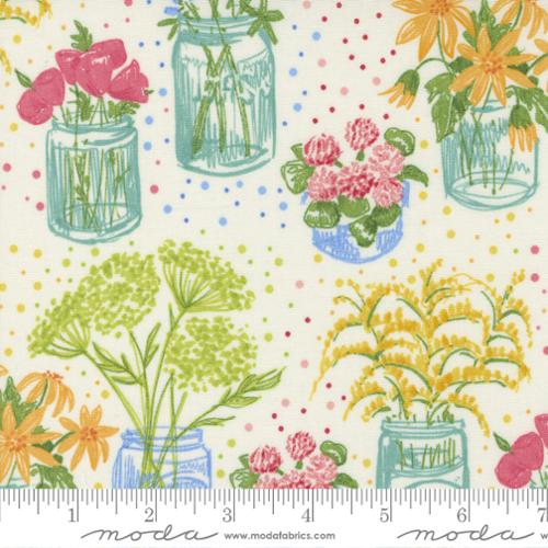 Wild Blossoms Collection Canning Jars Cotton Fabric 48734