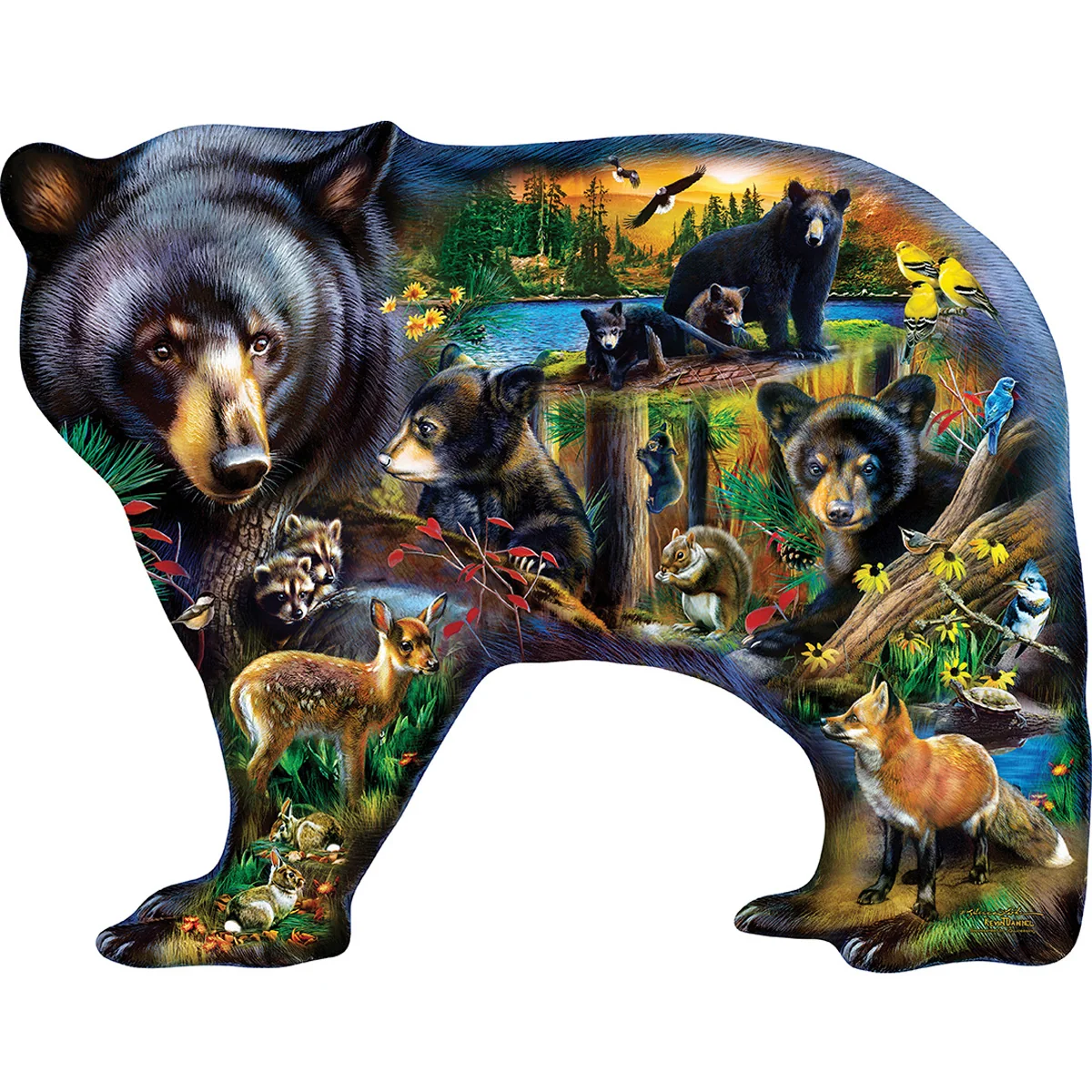 Wildlife of the Woods 1000 PC Shaped Puzzle 72145 - Image 3