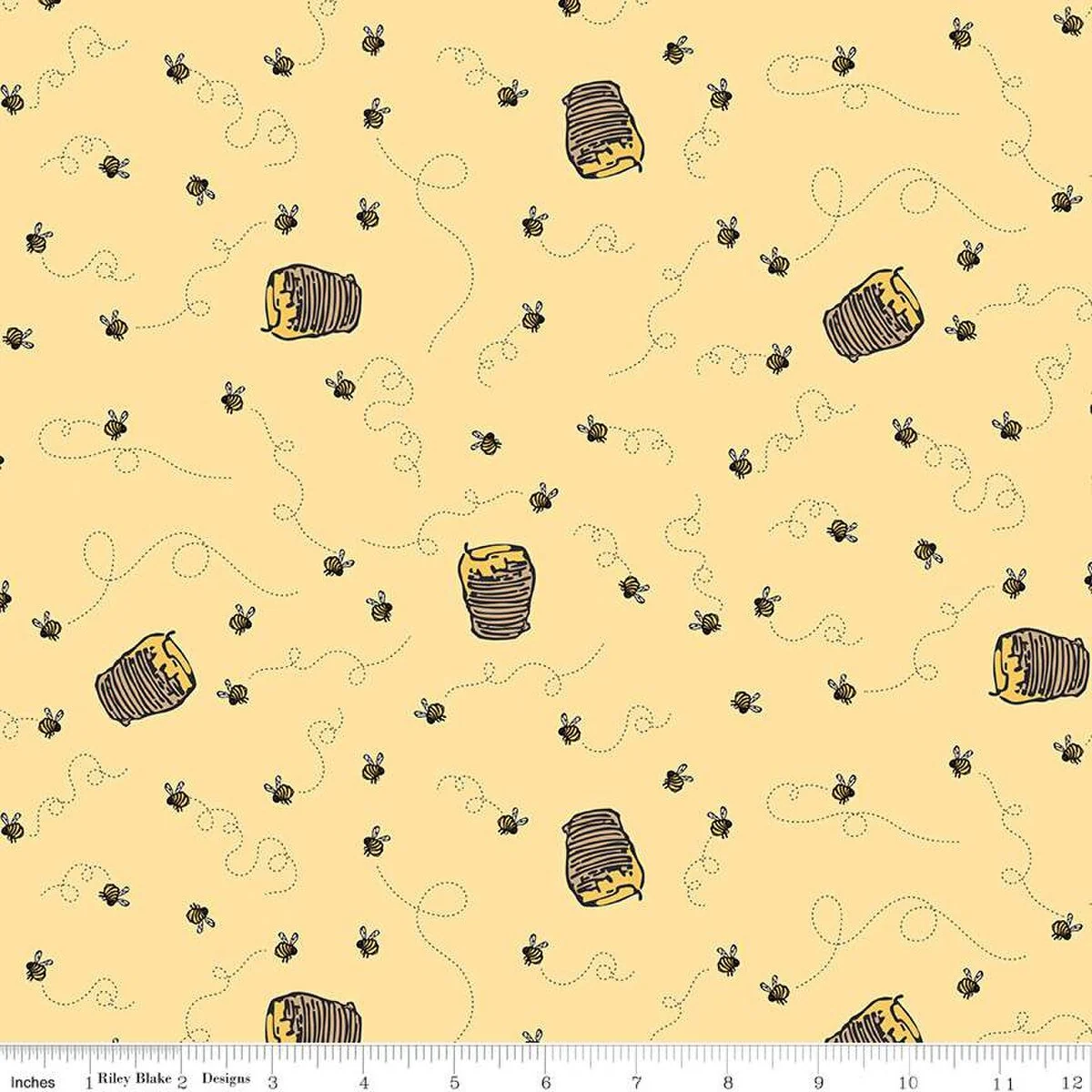 Winnie the Pooh Collection Bees Cotton Fabric C17004