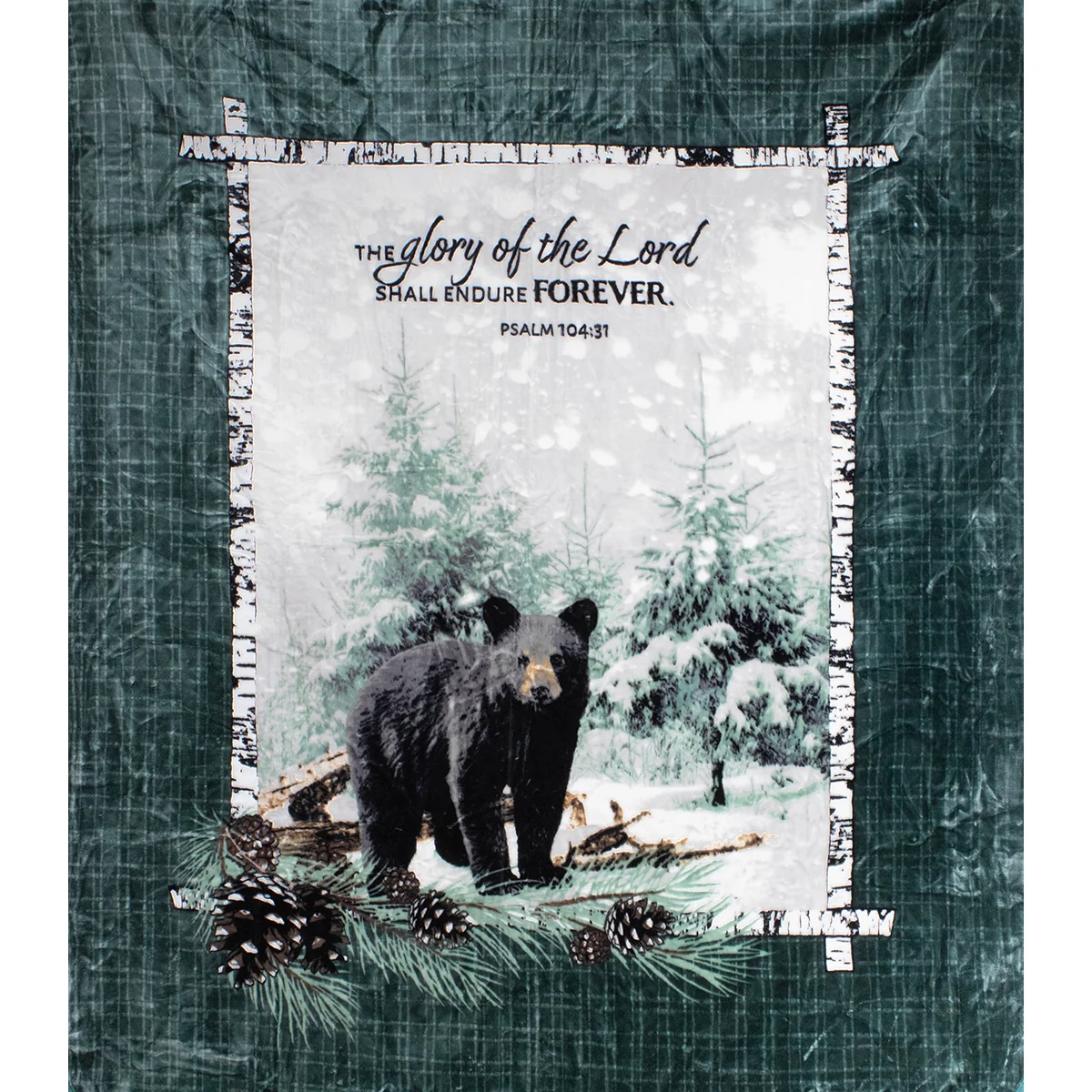 Winter Bear 79" x 95" Plush Queen-sized Blanket BLKT-4666