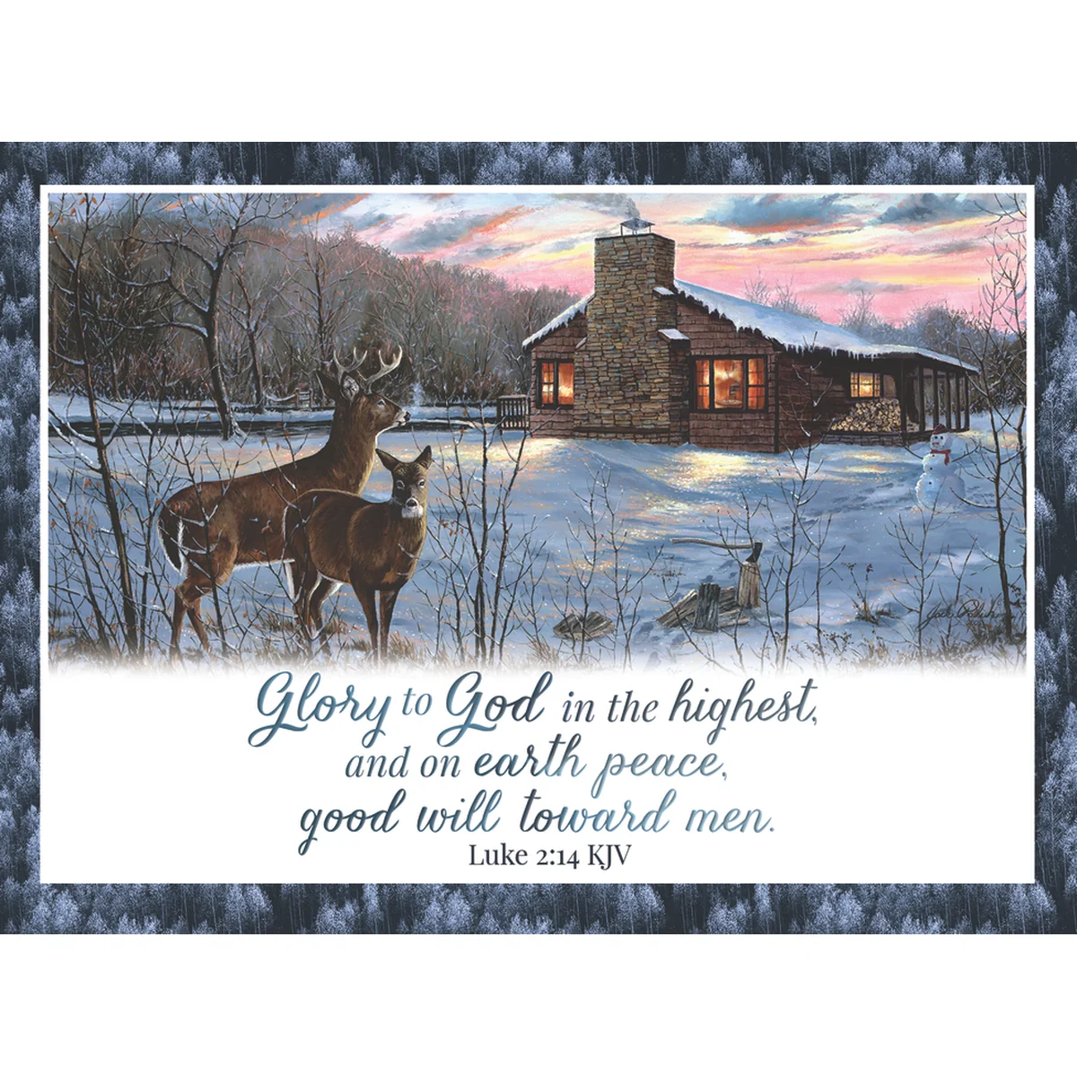 Winter Deer Christmas Boxed Cards FT22718 - Image 3