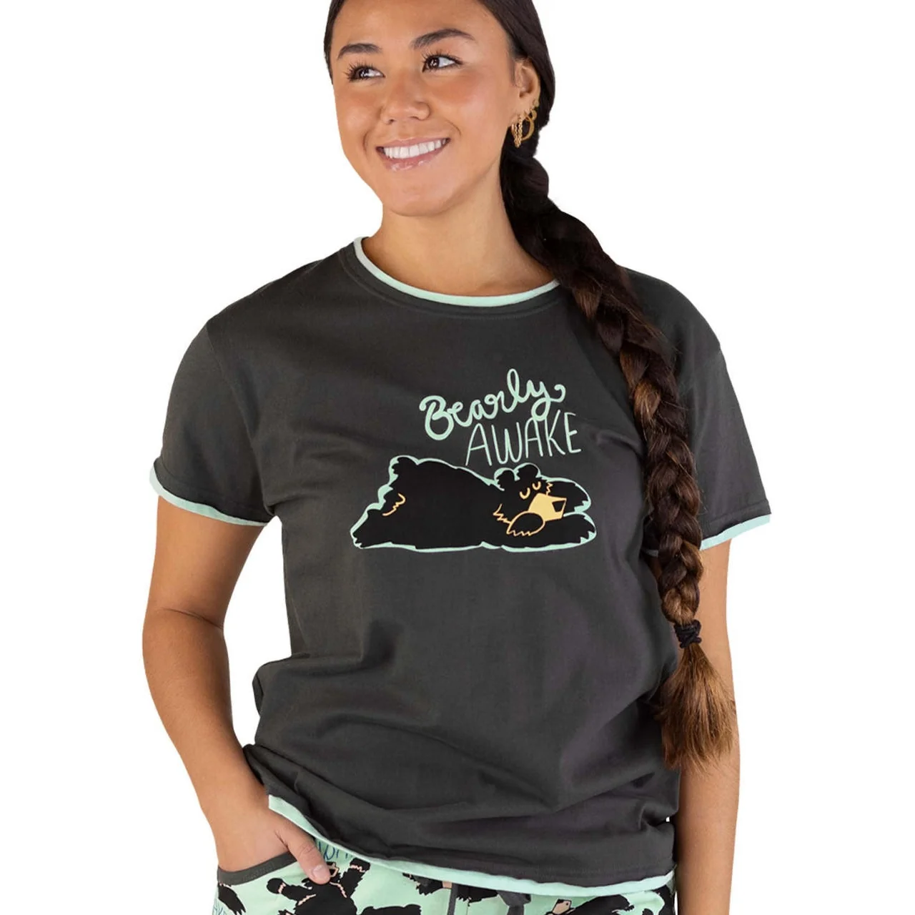 Women's Bearly Awake Pajama Tee HTS443 - Image 2