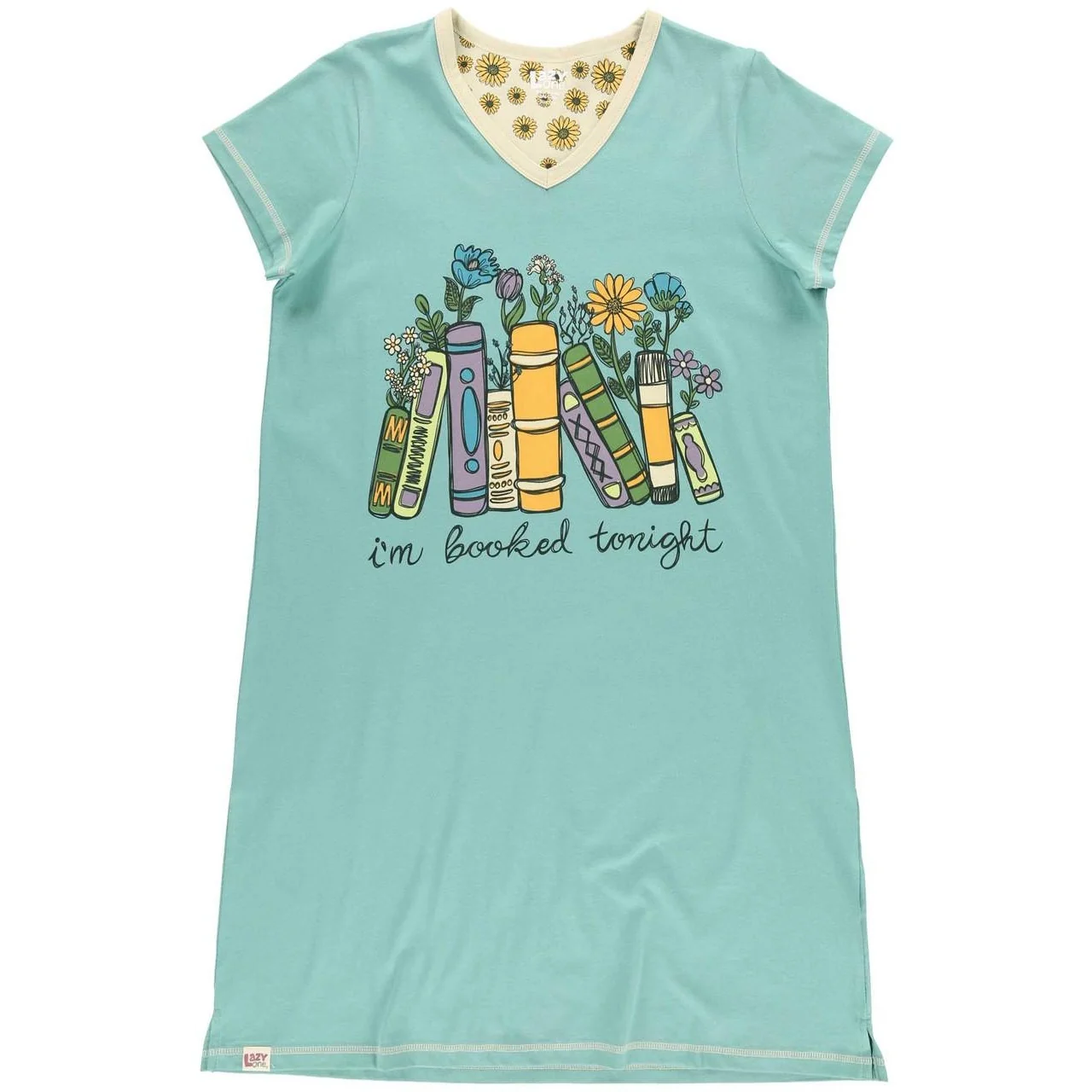 Women's Booked V-Neck Nightshirt VNS586