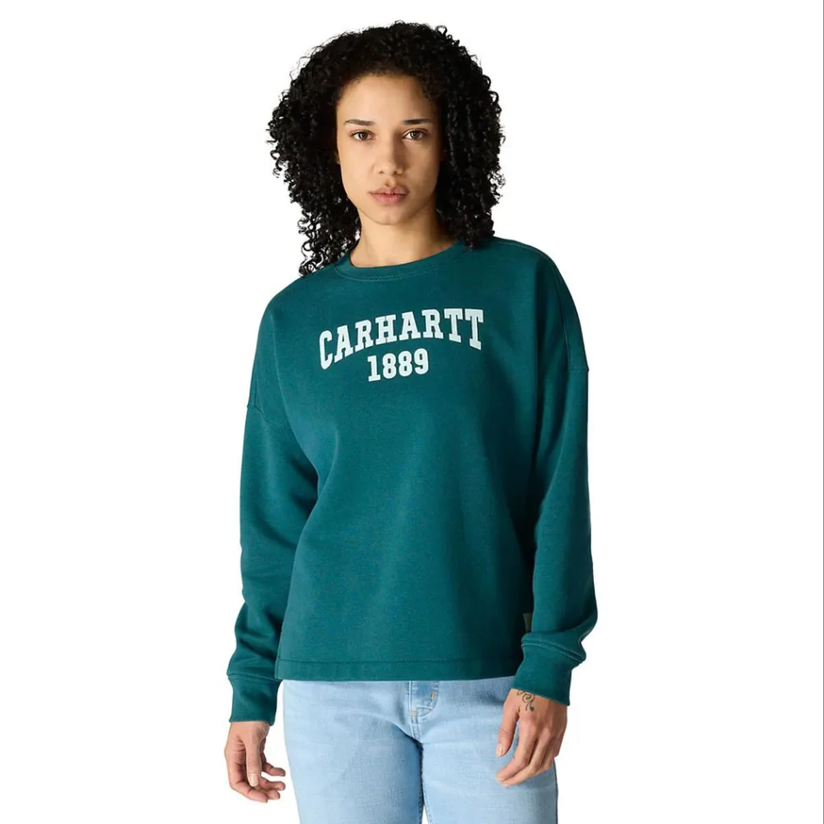 Women's Loose Fit Midweight Carhartt Graphic Sweatshirt 107160 - Image 2