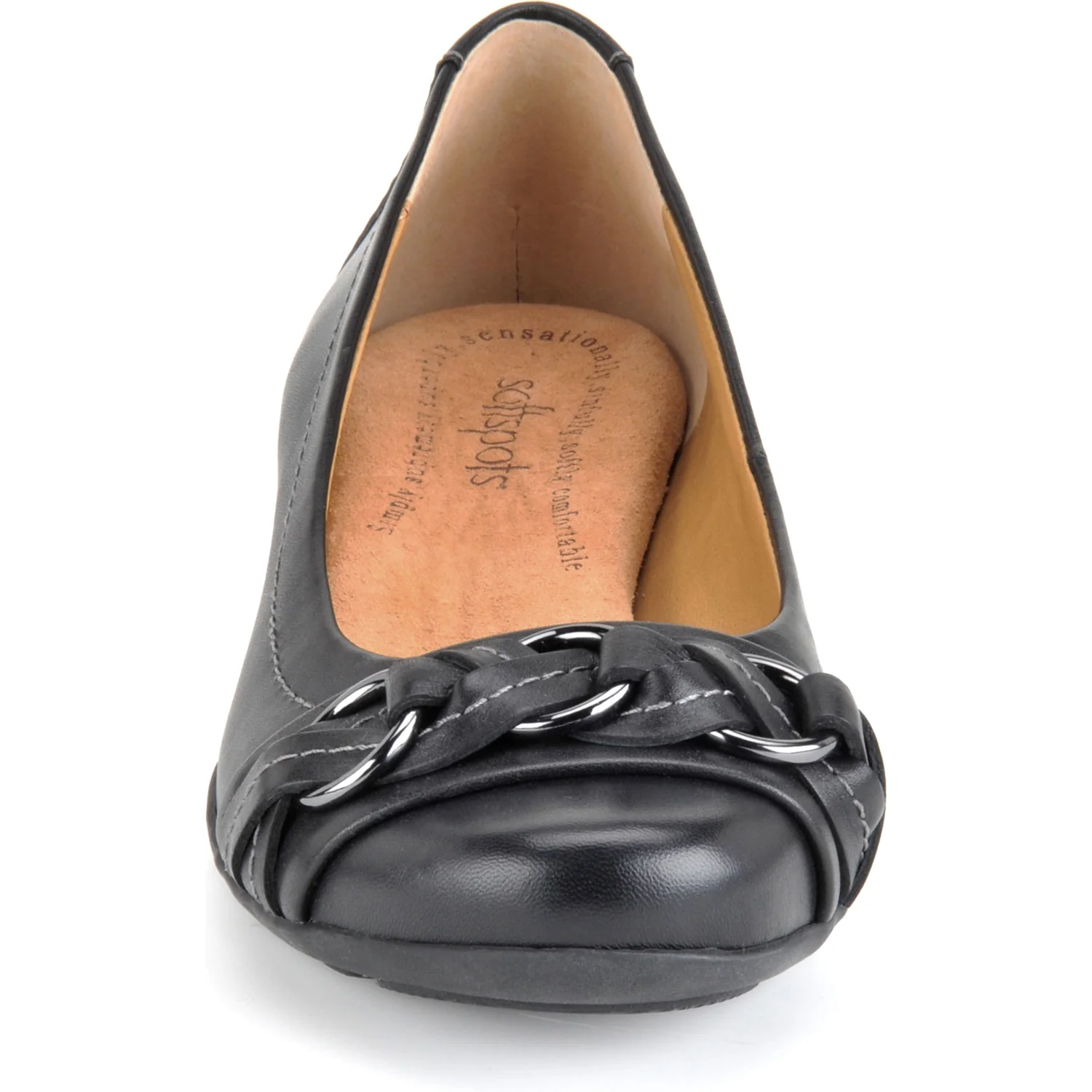 Women's Posie Black Leather Dress Shoes 751801 - Image 6