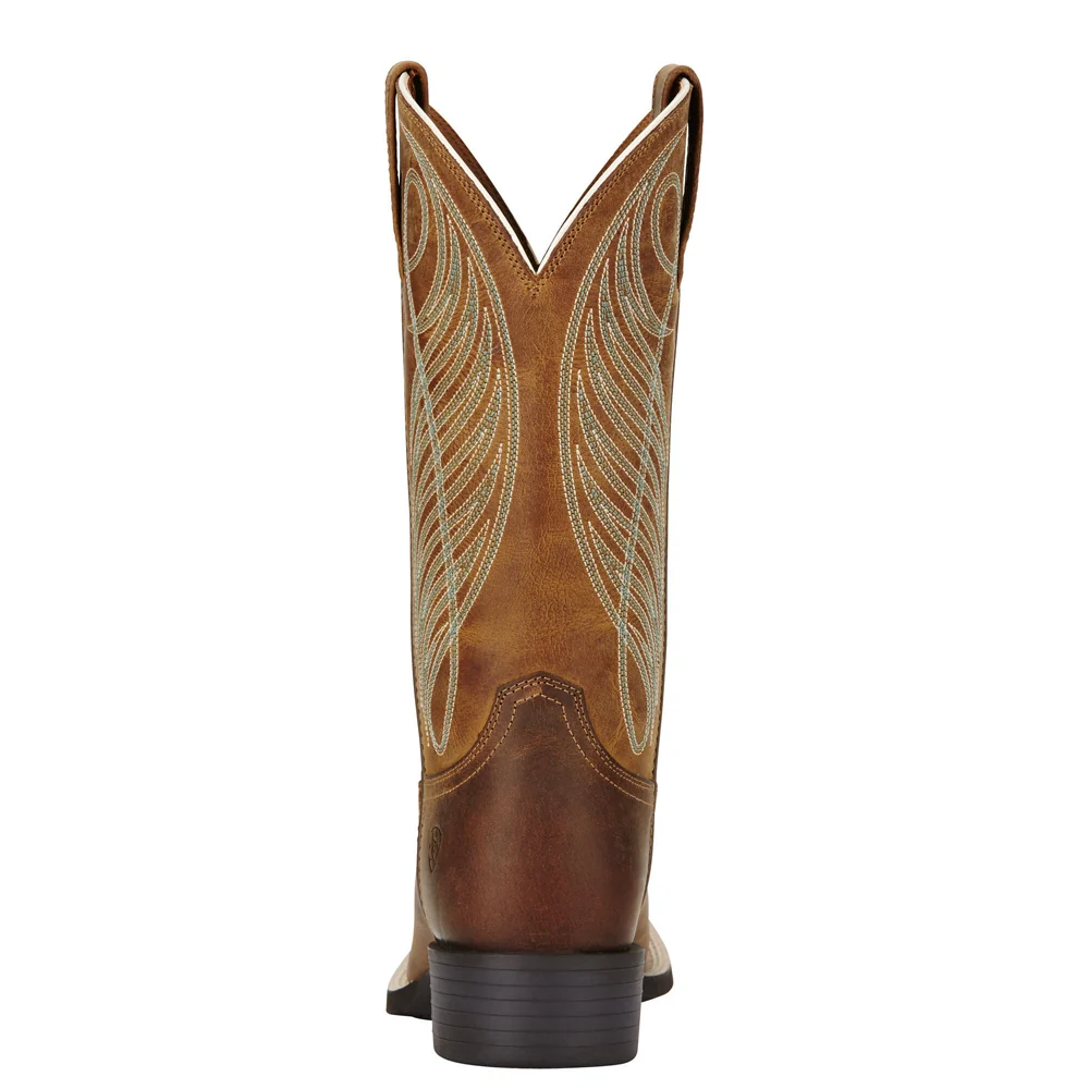 Women's Round Up Wide Square Toe Western Boots 10018528 - Image 3