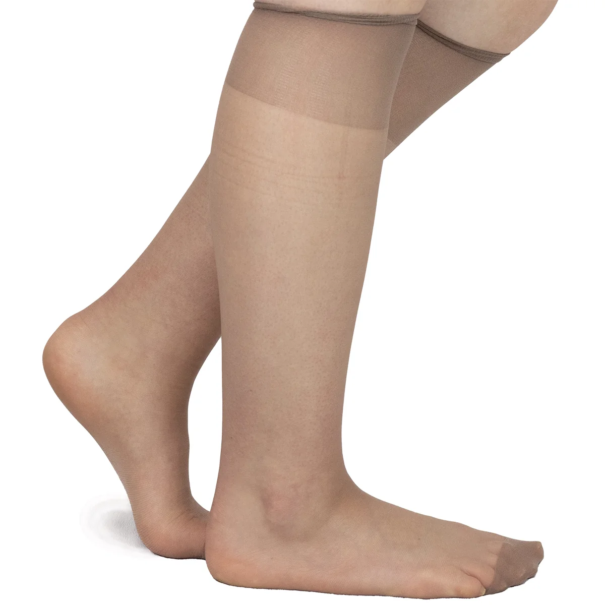 Women's Sheer Mystique Knee Hi Hose 2-Pair LA3000 - Image 3