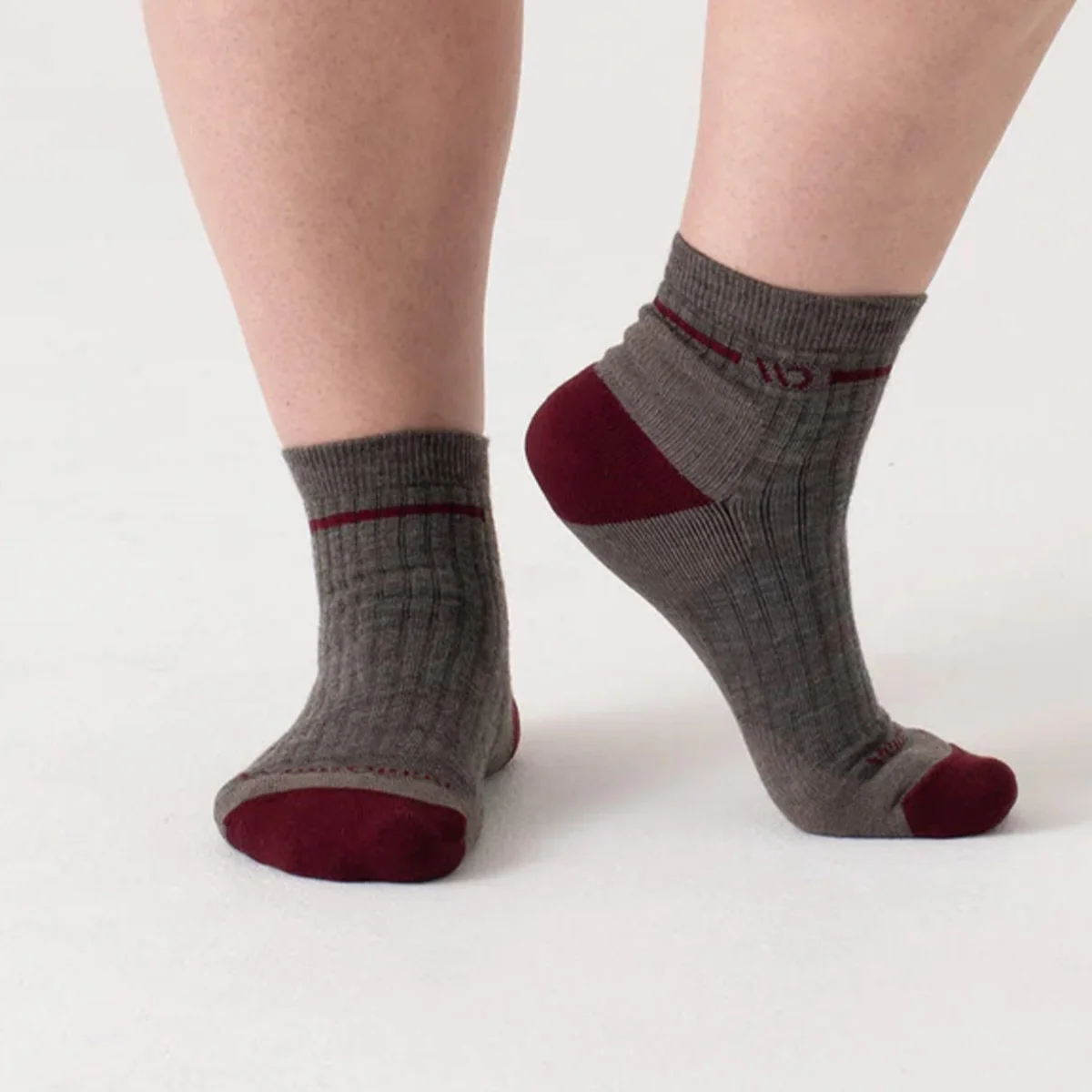 Women's Single Stripe Cushioned Quarter Socks 9501