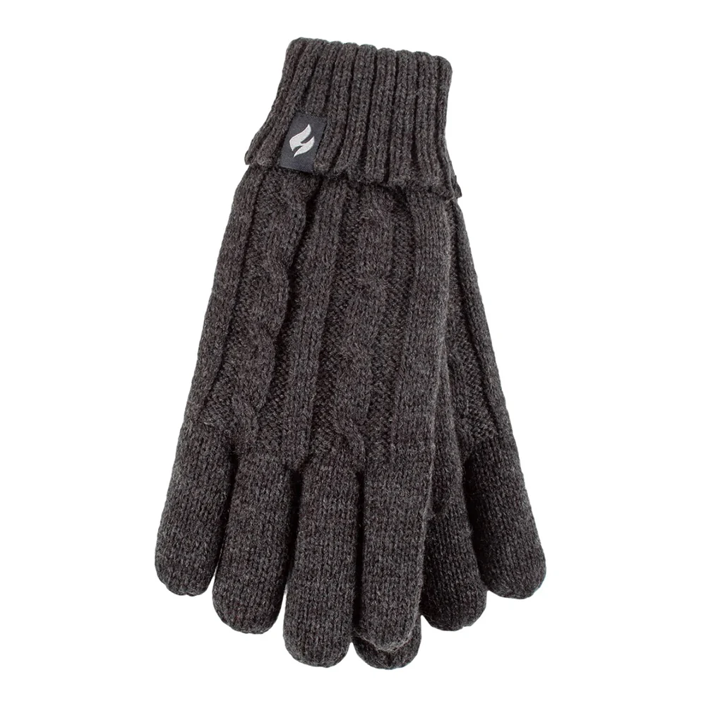 Women's Thermal Cable Knit Gloves LHHG94 - Image 3