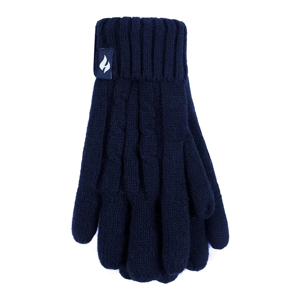 Women's Thermal Cable Knit Gloves LHHG94 - Image 4