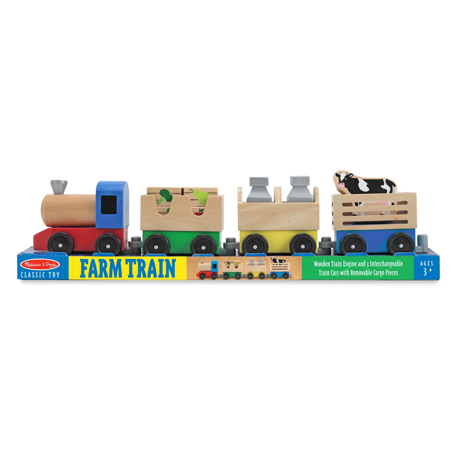 Wooden Farm Train Toy Set 4545 - Image 2