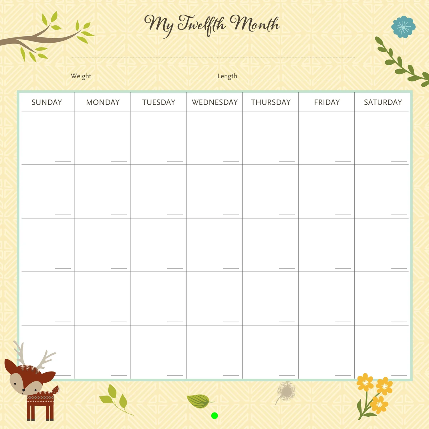 Woodland Friends First Year Calendar- My Life as a Baby 321237 - Image 3