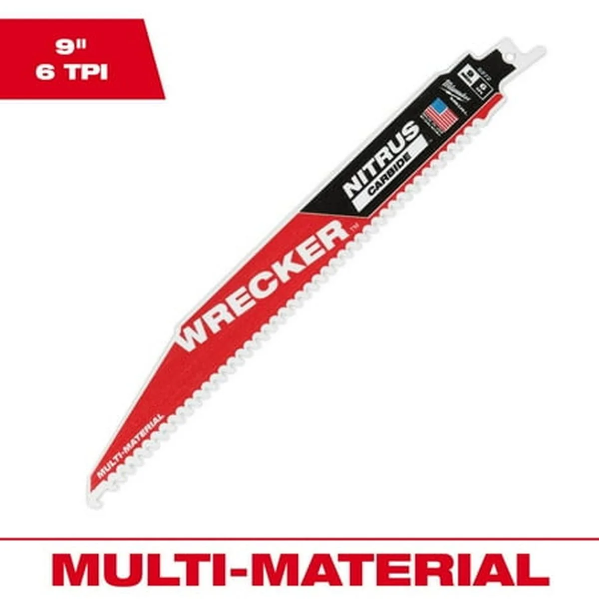 Wrecker 9 In. Nitrus Carbide Reciprocating Saw Blade 6 TPI 1 Pk
